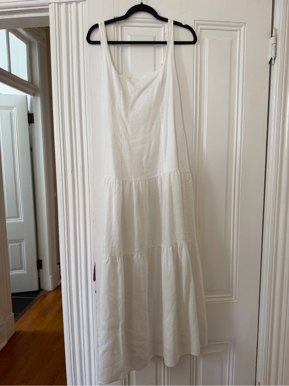 DISSH White Tiered Maxi Dress Drop Waist